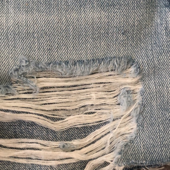 Re/Done Aged Indigo Destroy 90s Low Slung Short 23 - Picture 6 of 15